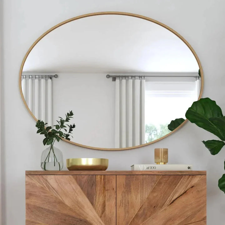 Brigitte Metal Gold Wall Mirror - LOOMLAN - Bassett Mirror - Wall Mirrors
