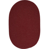 Bristol Simple Designed Oval Rugs-Area Rugs-Colonial Mills-Holly Berry-3' x 5'-LOOMLAN