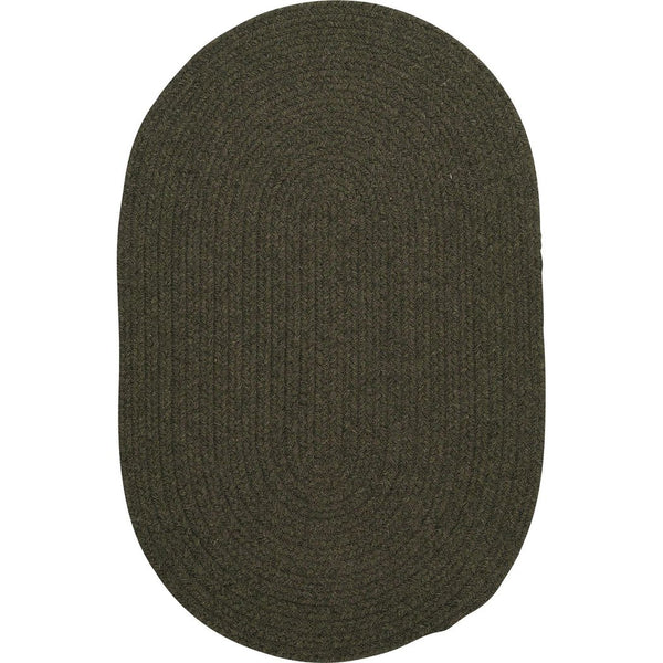 Bristol Simple Designed Oval Rugs-Area Rugs-Colonial Mills-Olive-3' x 5'-LOOMLAN