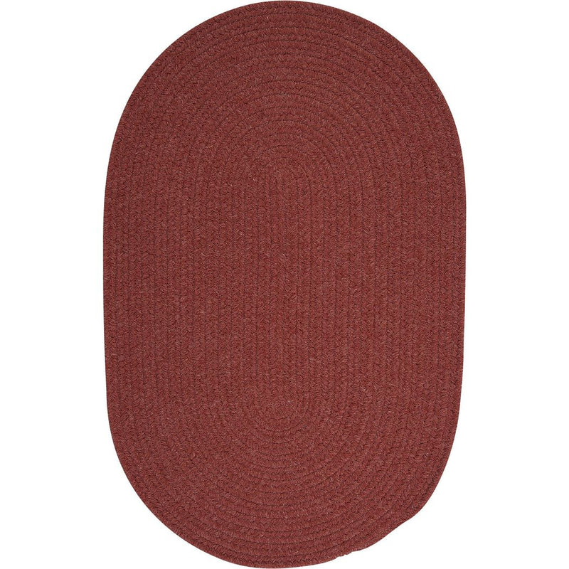 Bristol Simple Designed Oval Rugs-Area Rugs-Colonial Mills-Rosewood-3' x 5'-LOOMLAN