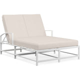 Bristol Sunbrella Double Outdoor Chaise-Outdoor Chaises-Sunset West-Canvas Natural-LOOMLAN