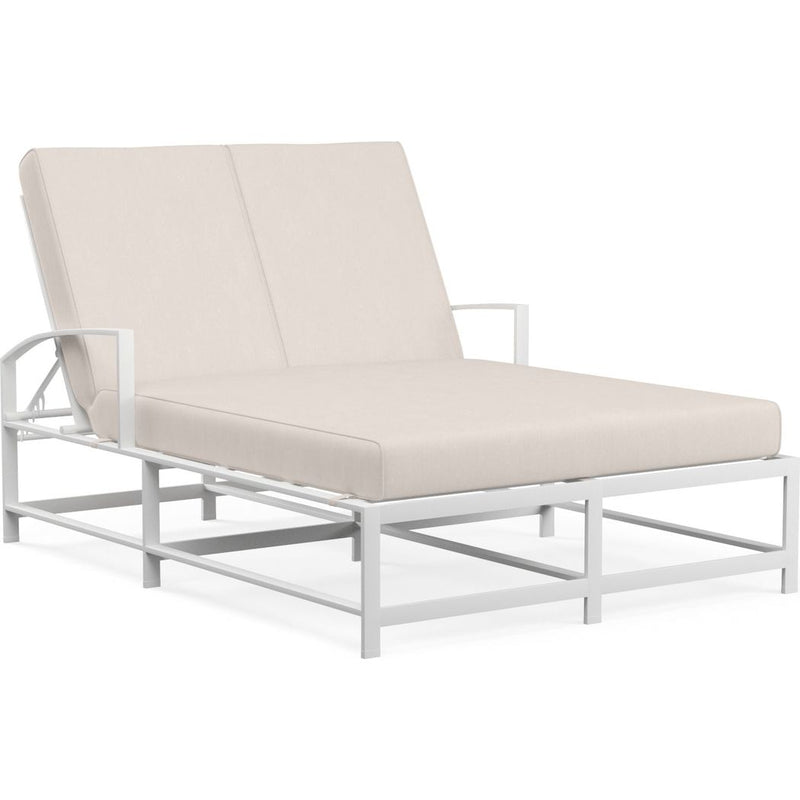 Bristol Sunbrella Double Outdoor Chaise-Outdoor Chaises-Sunset West-Canvas Natural-LOOMLAN