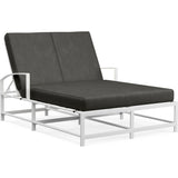 Bristol Sunbrella Double Outdoor Chaise-Outdoor Chaises-Sunset West-Spectrum Carbon-LOOMLAN