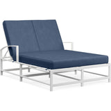 Bristol Sunbrella Double Outdoor Chaise-Outdoor Chaises-Sunset West-Spectrum Indigo-LOOMLAN