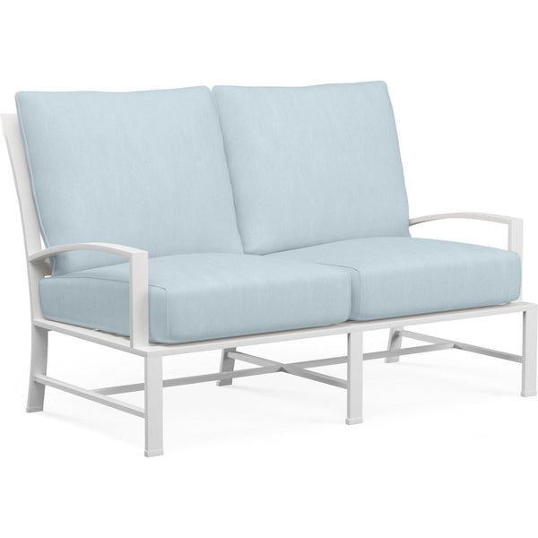 Bristol Sunbrella Outdoor Loveseat-Outdoor Sofas & Loveseats-Sunset West-Canvas Skyline-LOOMLAN