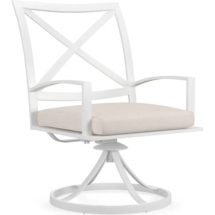 Bristol Swivel Outdoor Dining Chair 2PC-Outdoor Dining Chairs-Sunset West-Canvas Natural-LOOMLAN