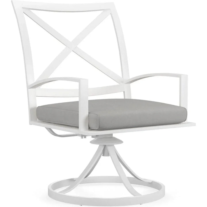 Bristol Swivel Outdoor Dining Chair 2PC-Outdoor Dining Chairs-Sunset West-Canvas Granite-LOOMLAN