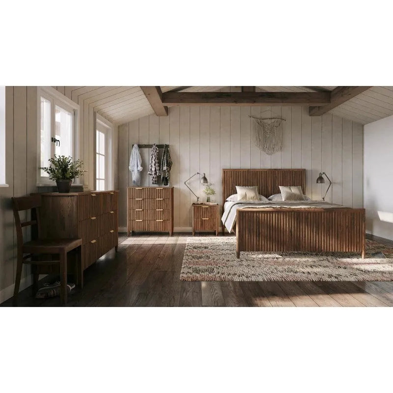 Britanica Modern Elegance Wooden Bed-Beds-LH Imports-LOOMLAN