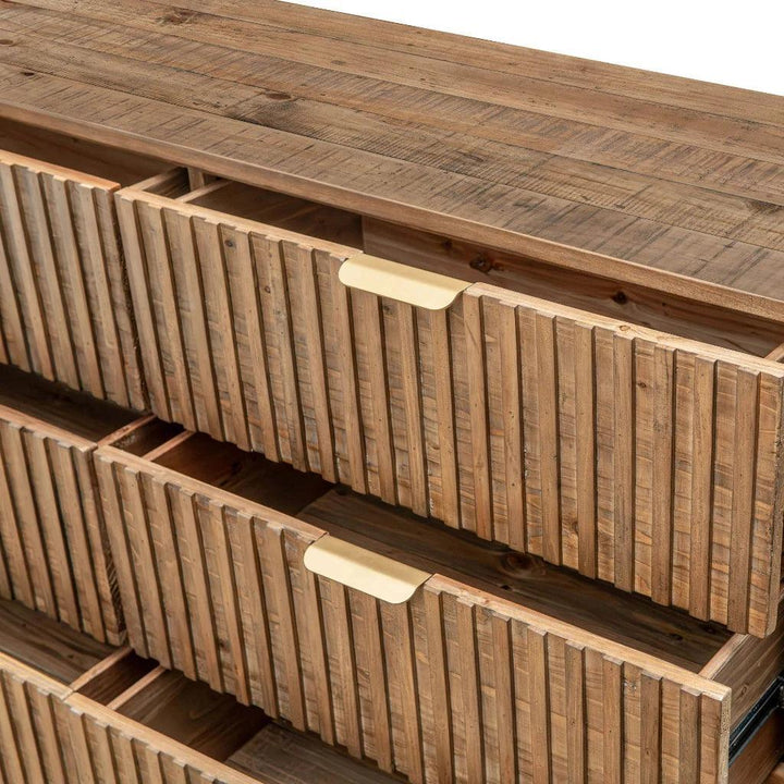 Britanica Modern Rustic6 Drawer Dresser - LOOMLAN - LH Imports - Dressers