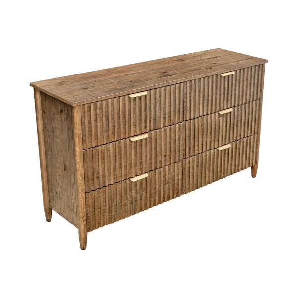 Britanica Modern Rustic6 Drawer Dresser-Dressers-LH Imports-LOOMLAN