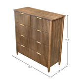 Britanica Modernd Wooden 5 Drawer Chest