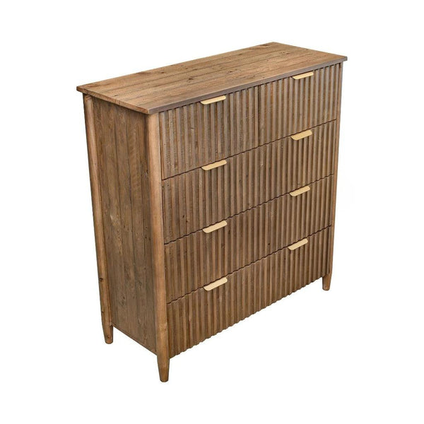 Britanica Modernd Wooden 5 Drawer Chest-Chests-LH Imports-LOOMLAN