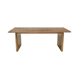 Britanica Wood Rectangular Dining Table-Dining Tables-LH Imports-LOOMLAN