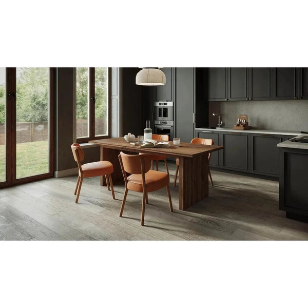 Britanica Wooden Brown Rectangular Dining Table