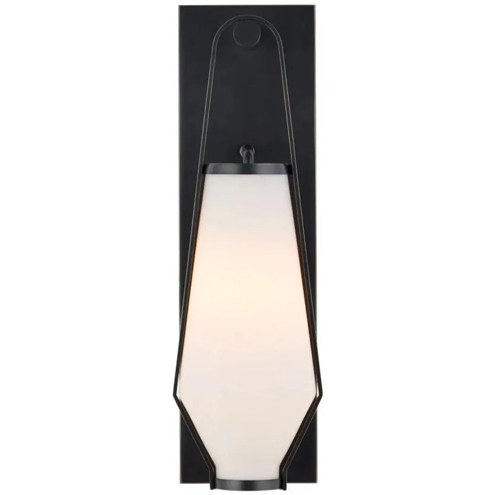 Brompton Metal & Glass Black Bath Wall Sconce - LOOMLAN - Currey & Co - Wall Sconces