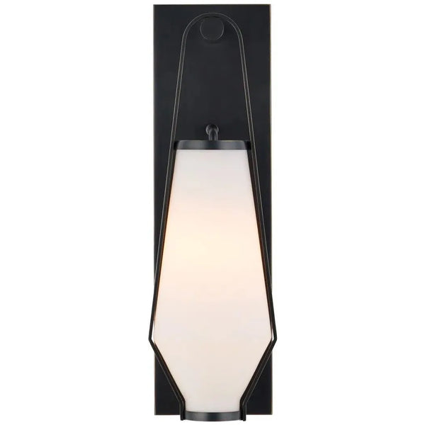 Brompton Metal & Glass Black Bath Wall Sconce