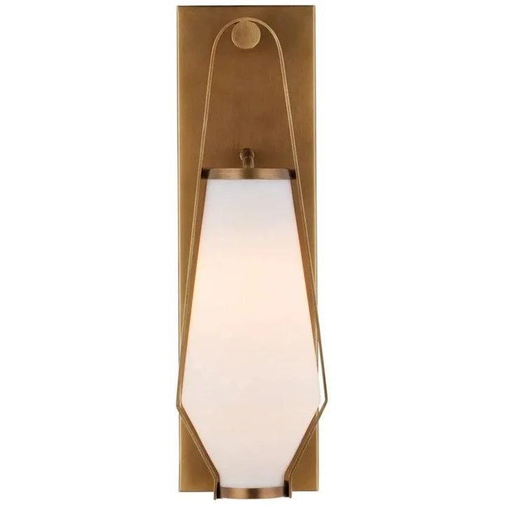 Brompton Metal & Glass Gold Bath Wall Sconce - LOOMLAN - Currey & Co - Wall Sconces