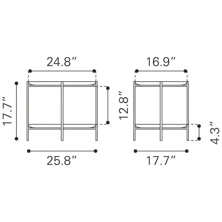 Bronson Coffee Table Bronze - LOOMLAN - Zuo Modern - Coffee Tables