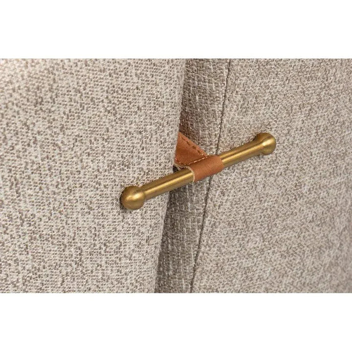 Bronson Swivel Club Chair Beige Performance - LOOMLAN - Sarreid - Club Chairs