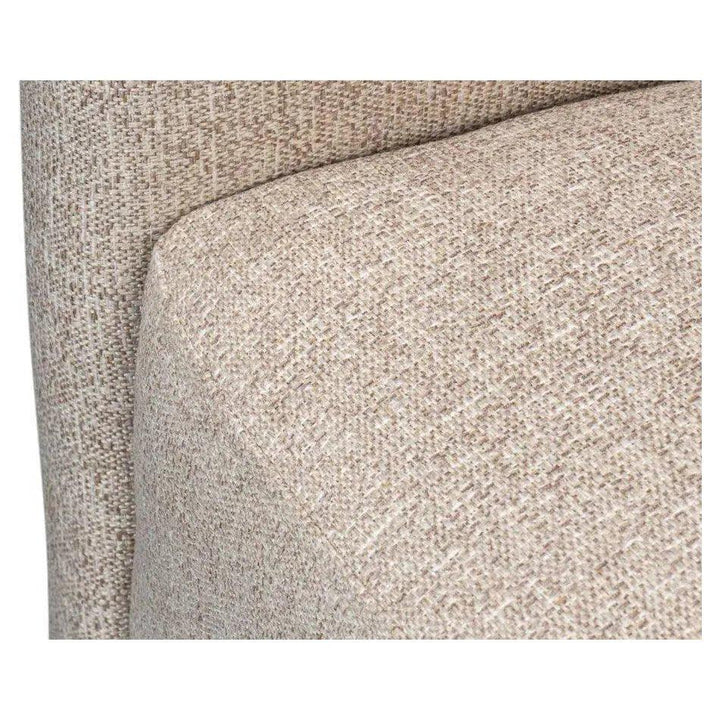 Bronson Swivel Club Chair Beige Performance - LOOMLAN - Sarreid - Club Chairs