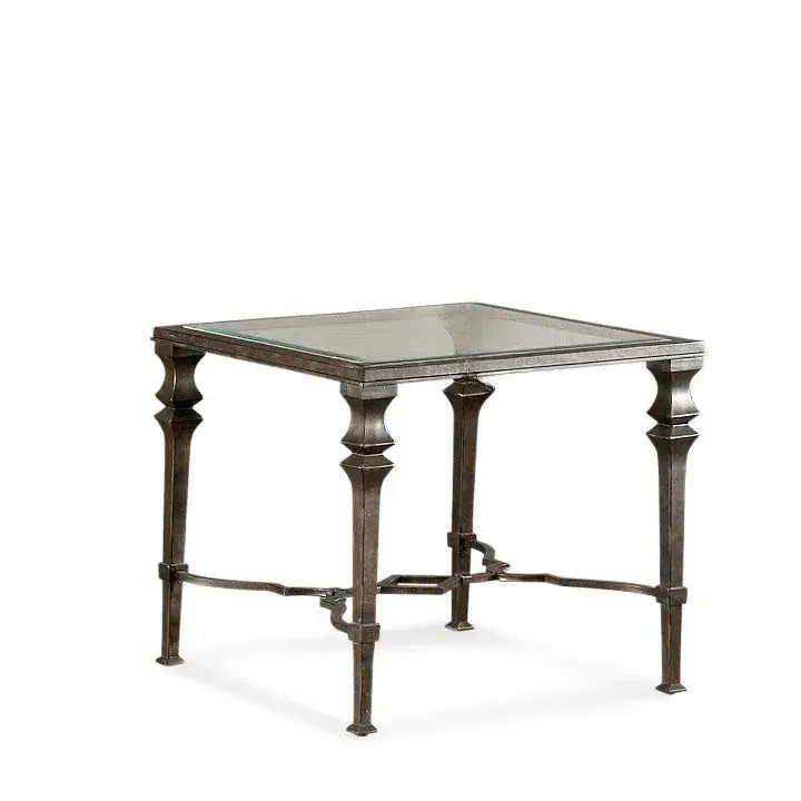 Bronze End Side Square Accent Table