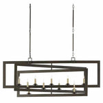 Bronze Gold Middleton Bronze Rectangular Chandelier