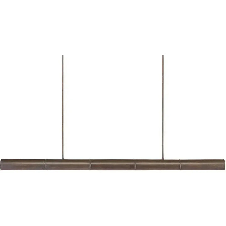 Bronze Verdigris White Lyon Linear Large Chandelier - LOOMLAN - Currey & Co - Chandeliers