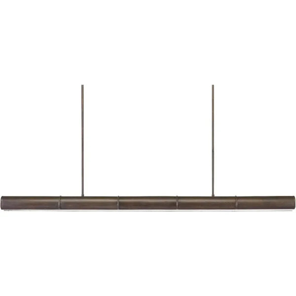 Bronze Verdigris White Lyon Linear Large Chandelier - LOOMLAN - Currey & Co - Chandeliers