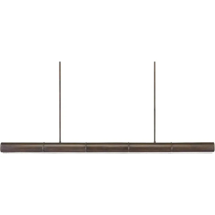 Bronze Verdigris White Lyon Linear Large Chandelier - LOOMLAN - Currey & Co - Chandeliers