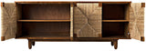 Brook Teak Wood Sideboard With 4 Doors-Sideboards-Noir-LOOMLAN