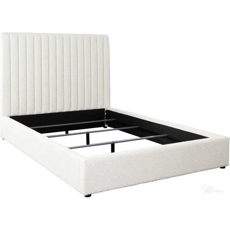 Brooke Ivory Boucle Bed Frame-Beds-Diamond Sofa-Queen-LOOMLAN