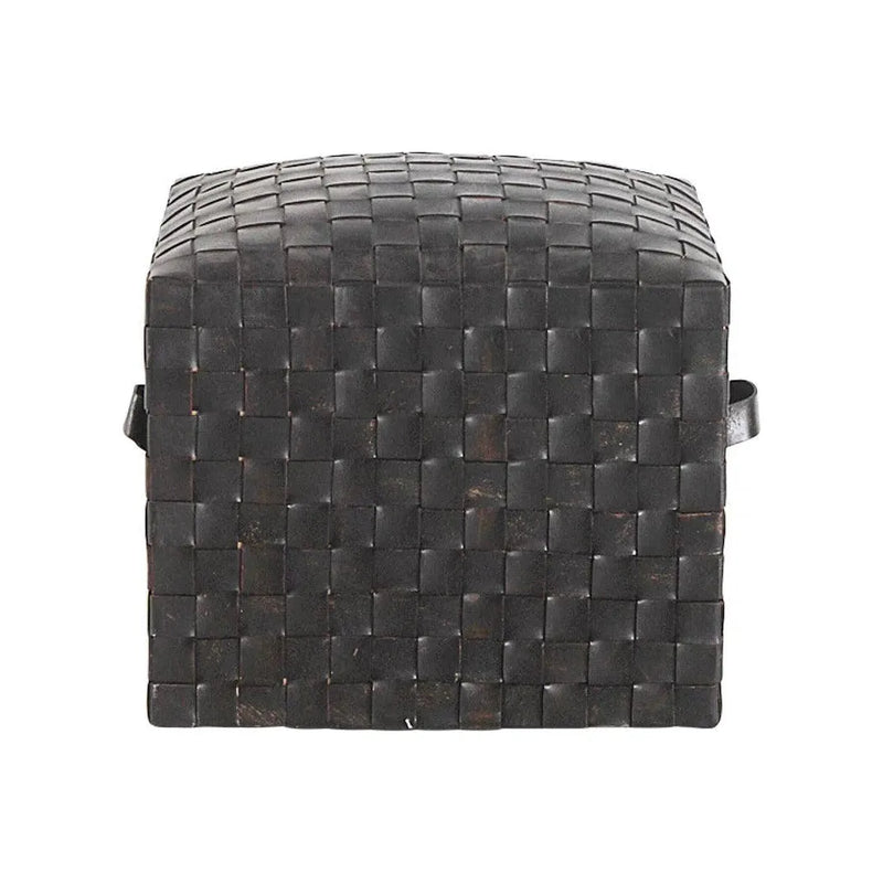 Brooklyn Leather Stylish Pouf