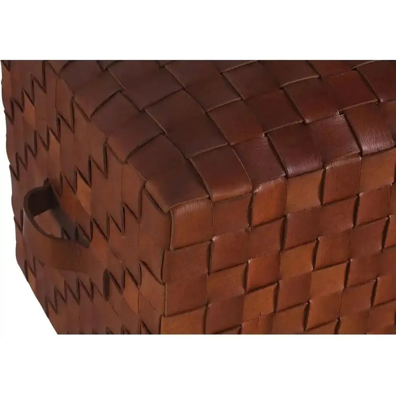 Brooklyn Leather Stylish Pouf