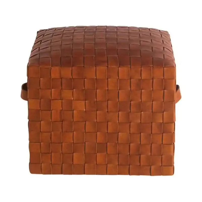 Brooklyn Leather Stylish Pouf