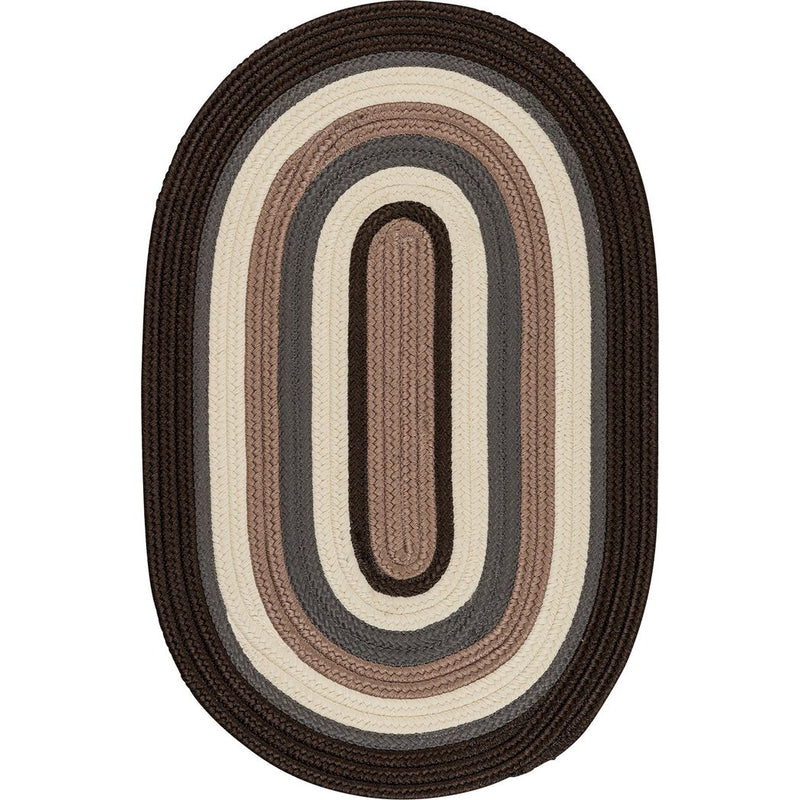 Brooklyn Modern Oval Outdoor Rugs-Outdoor Rugs-Colonial Mills-Brownstone-2' x 3'-LOOMLAN