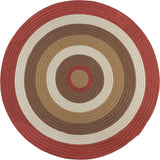 Brooklyn Modern Round Outdoor Rugs-Outdoor Rugs-Colonial Mills-Terracotta-3' x 3'-LOOMLAN