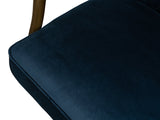 Brooks Home Office Swivel Chair Blue Velvet-Office Chairs-Sarreid-LOOMLAN