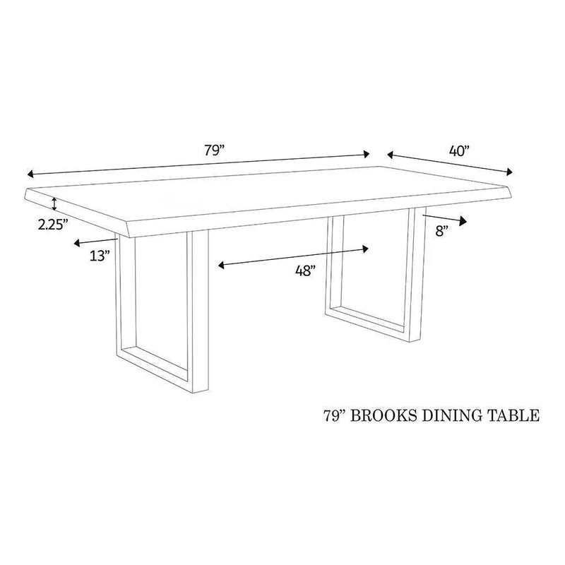 Brooks U Base Rectangular Dining Table