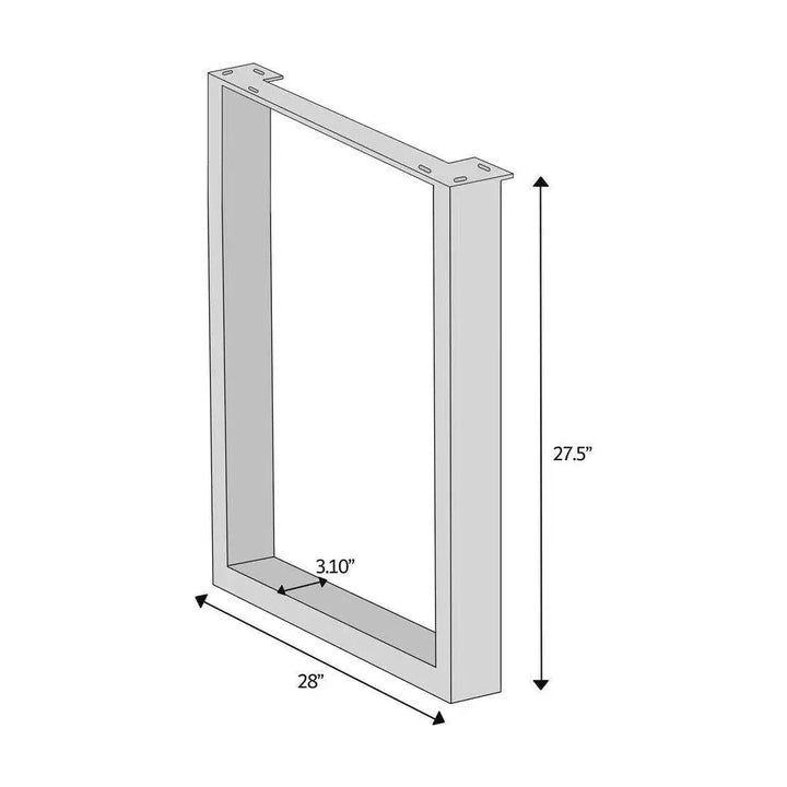 Brooks U Base Rectangular Dining Table-Dining Tables-Urbia-LOOMLAN