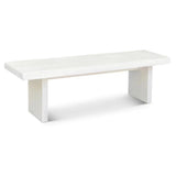 Brooks Wooden Modern Bench-Dining Benches-Urbia-White Wash-102" W-LOOMLAN