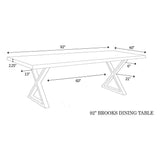 Brooks X Base Rectangular Dining Table