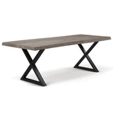 Brooks X Base Rectangular Dining Table