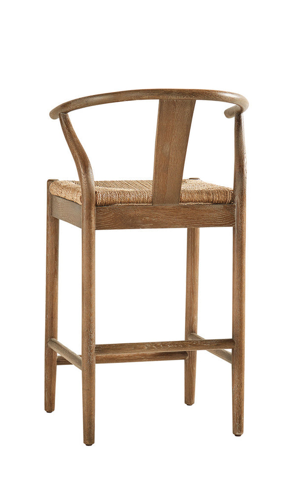 Broomstick Counter Stool with a hand woven seat-Counter Stools-Furniture Classics-LOOMLAN