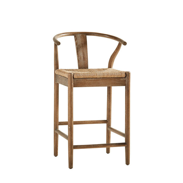 Broomstick Counter Stool with a hand woven seat-Counter Stools-Furniture Classics-LOOMLAN