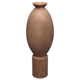 Brown Ceramic Elevated Decorative Vase Vases & Jars LOOMLAN By Jamie Young