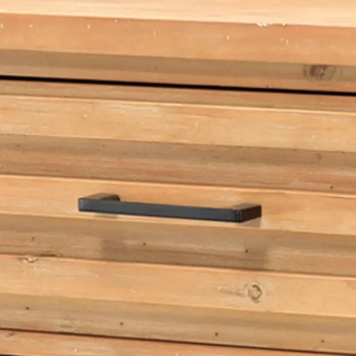 Brown Fir Wood Iron Logan Console - LOOMLAN - Jamie Young - Console Tables