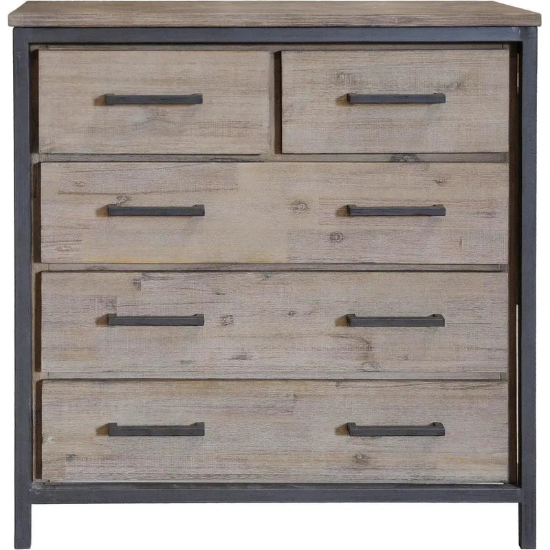 Brown Industrial Irondale 5 Drawer Chest