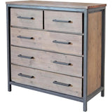 Brown Industrial Irondale 5 Drawer Chest