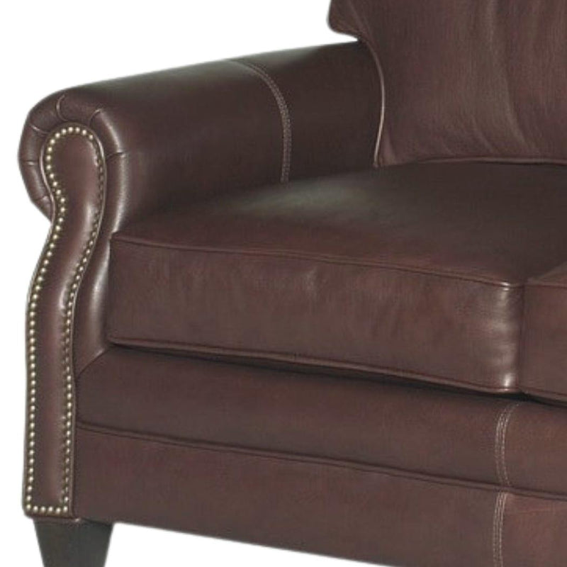 Brown Leather Sofa 3 Seater Leather Couch American Made Sofas & Loveseats LOOMLAN By Uptown Sebastian