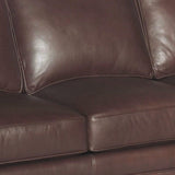 Brown Leather Sofa 3 Seater Leather Couch American Made Sofas & Loveseats LOOMLAN By Uptown Sebastian